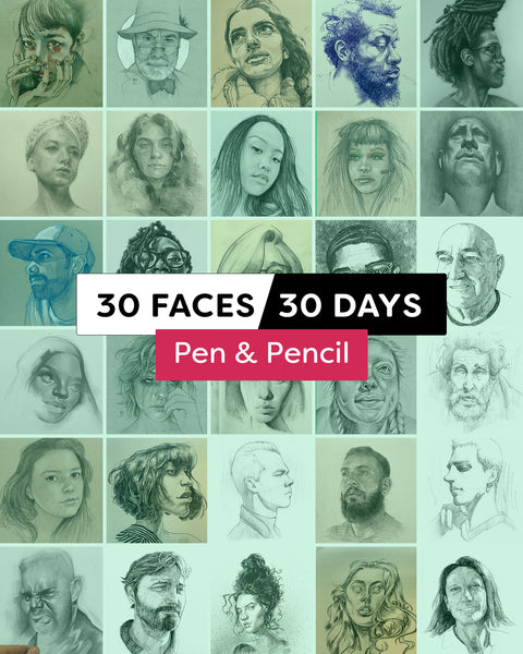 30 Faces/30 Days - Pen & Pencil (01/22)