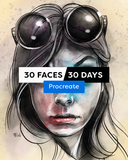 30 Faces/30 Days - Procreate (2020)