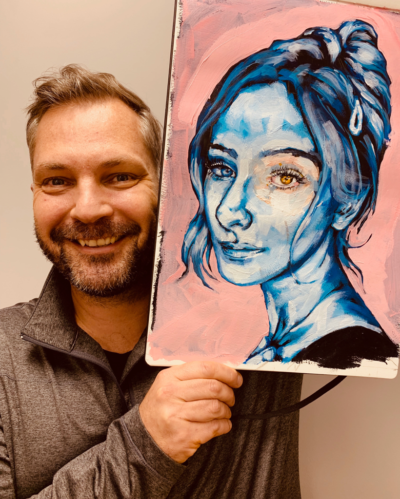 Portrait in Acrylic with Karl Staub – Sktchy