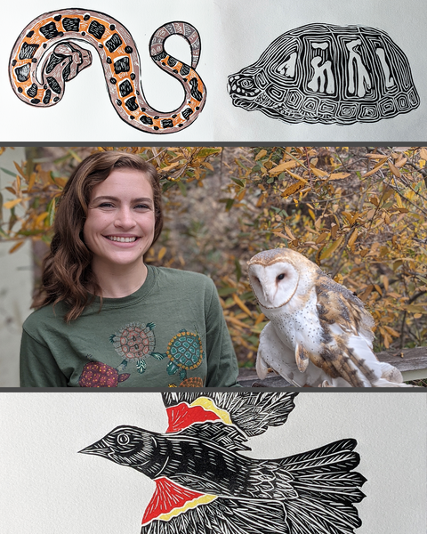 Block Printing with Wildlife Educator Sarah Lynn Bowser