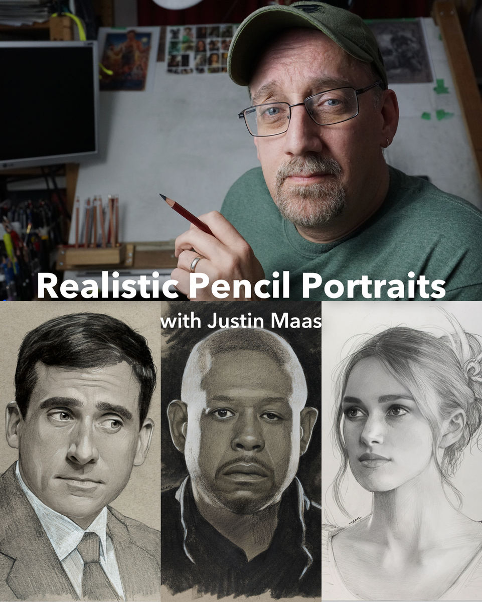 Realistic Pencil Portraits with Justin Maas – Sktchy