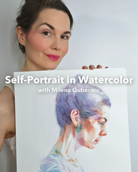 Self-Portrait in Watercolor with Milena Guberinic