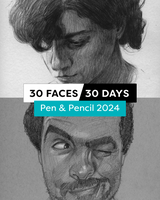 30 Faces/30 Days - Pen & Pencil (2024)