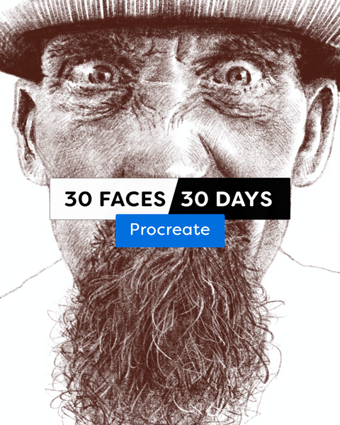 30 Faces/30 Days - Procreate (2020)