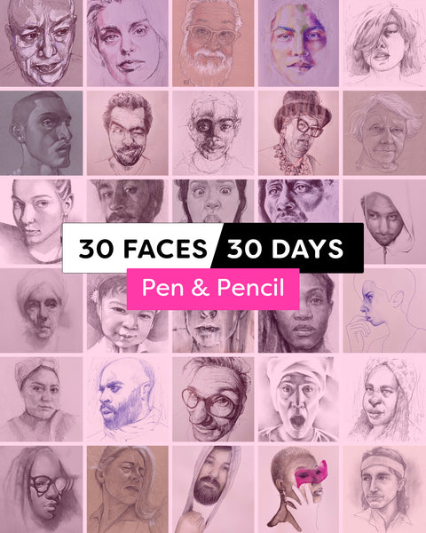 30 Faces/30 Days - Pen & Pencil (08/22)