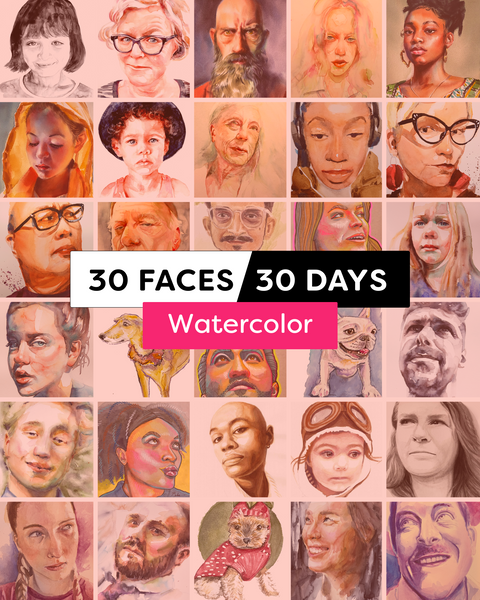 30 Faces/30 Days - Watercolor (04/23)