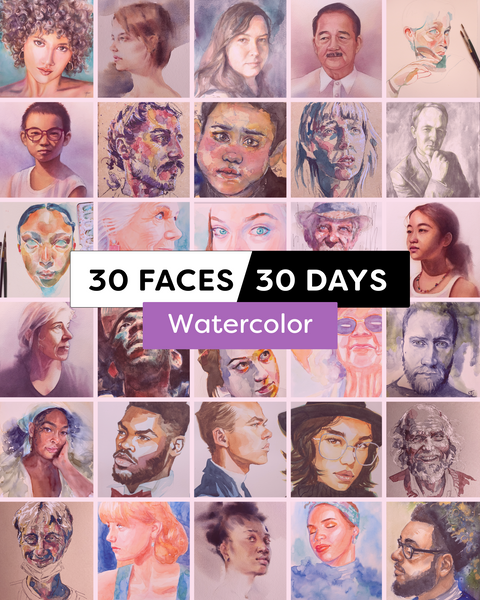 30 Faces/30 Days - Watercolor (04/22)